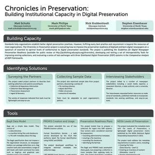 Chronicles in Preservation: Building Institutional Capacity in Digital Preservation