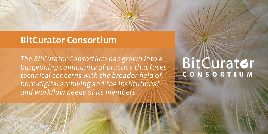 The BitCurator Consortium has grown into a burgeoning community of practice that fuses technical concerns with the broader field of born-digital archiving and the institutional and workflow needs of its members.